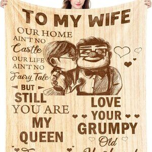 NWT Gift for Wife from Husband to My Wife Throw Blanket Wedding Anniversary